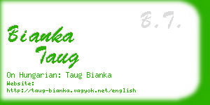 bianka taug business card